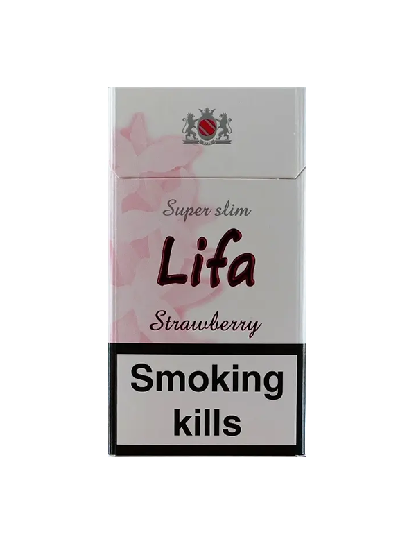 Сигарети Lifa Super Slims Strawberry (Ліфа Супер Слімс Полуниця)